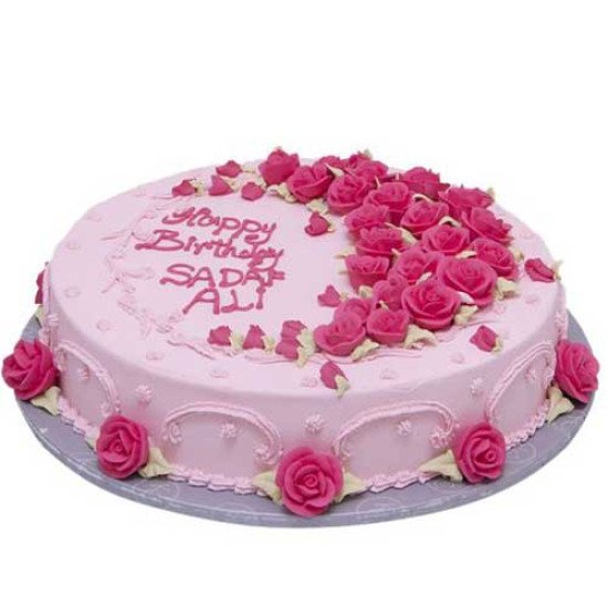 3lbs Pink Flowers Cake Kitchen Cuisine