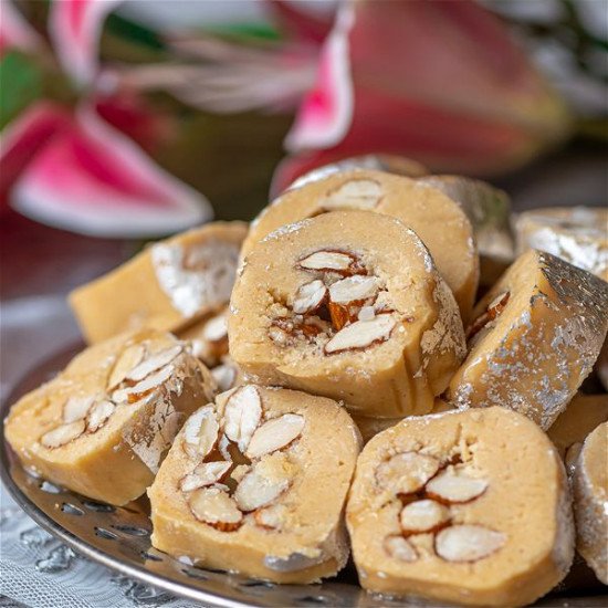 Honey Almond Barfi Rolls from Chashni