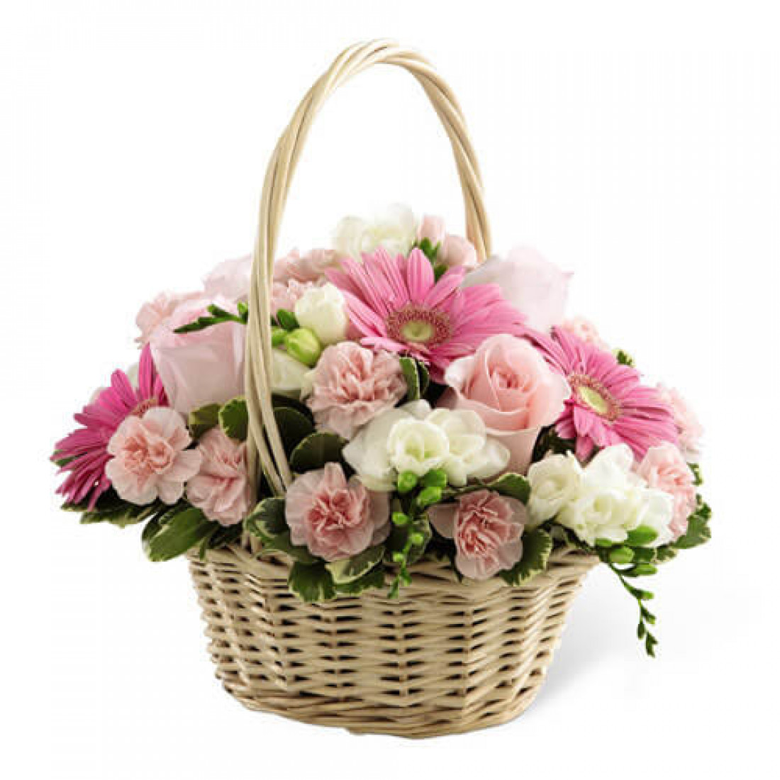 Send Graceful Pink Flowers Basket to Pakistan | PrimeFlowersPK
